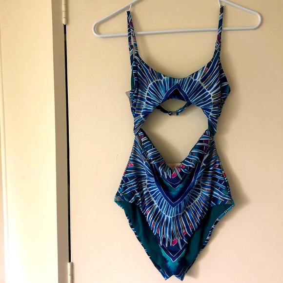 Mara Hoffman Rising Palm Cutout One-piece Swimsuit XS - Picture 2 of 8